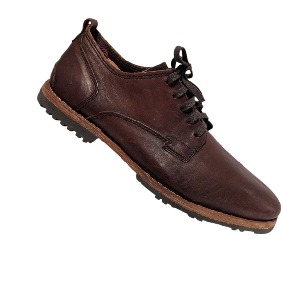 New" Timberland Men's Brown Leather Plain Toe Oxfords Size US 9 - D - Picture 1 of 16